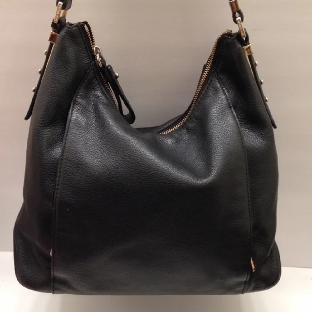 Michael Kors soft black leather shoulder bag